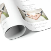 エレガントな結婚式のお祝いの包み紙 ラッピングペーパー (ロールコーナー)