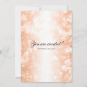 エレガントな結婚式のばら色の金ゴールドのきらめくライト 招待状 (裏面)