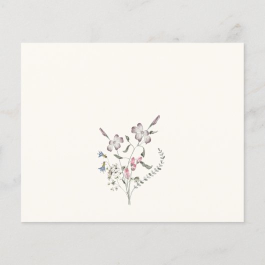 エレガントな結婚式のアドバイスカード (裏面)