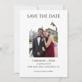 エレガントな結婚式のエンゲージメントパーティーのお知らせ 招待状 (正面)