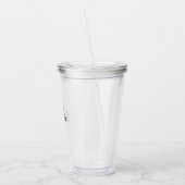 エレガントな結婚式のカップルのパームリーフ記念日 アクリルタンブラー (左)