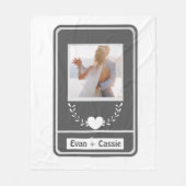 エレガントな結婚式のカップルの写真名 フリースブランケット (正面)