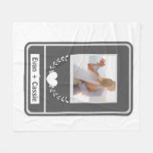 エレガントな結婚式のカップルの写真名 フリースブランケット (正面(横))