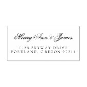 エレガントな結婚式のカップルの名前アドレス セルフインキングスタンプ (デザイン)