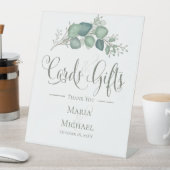 エレガントな結婚式のカードとギフト離れの 台座サイン (インサイチュ)