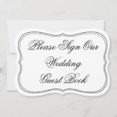エレガントな結婚式のゲストブックにサインしてください (正面)