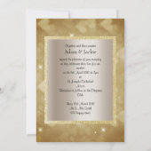 エレガントな結婚式のゴールドシルバースパークル 招待状 (裏面)