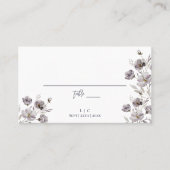 エレガントな結婚式のダークネイビー感謝していウォーターカラー プレイスカード (正面)