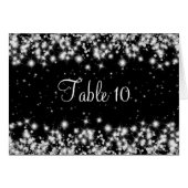 エレガントな結婚式のテーブル数冬の輝きの黒 (正面横)
