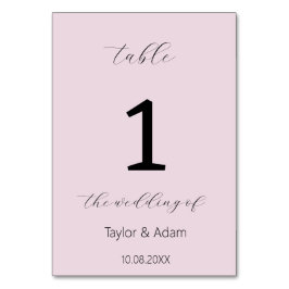 エレガントな結婚式のテーブル番号 テーブルナンバー