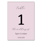 エレガントな結婚式のテーブル番号 テーブルナンバー (正面)