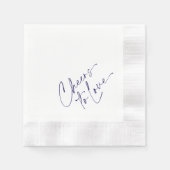 エレガントな結婚式のナプキン - 愛に乾杯 縁ありカクテルナプキン (正面)