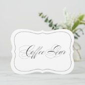 エレガントな結婚式のバーサイン コーヒーバー ダイカットボーダー (スタンド正面)