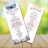 エレガントな結婚式のパーティープログラム メニュー