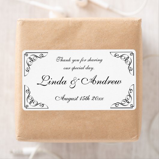 エレガントな結婚式のパーティー好意のウォーターボトルラベル ラベル (インサイチュ)