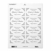 エレガントな結婚式のパーティー好意のウォーターボトルラベル ラベル (フルシート)