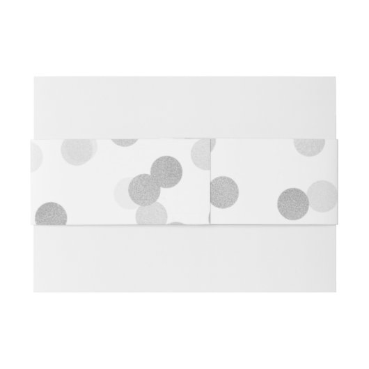 エレガントな結婚式のフェイクな銀ぱくのグリッターライト 招待状ベリーバンド (裏面例)