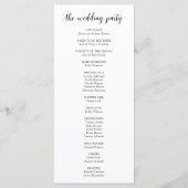 エレガントな結婚式のプログラム プログラム (裏面)