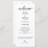 エレガントな結婚式のプログラム プログラム (正面/裏面)