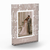 エレガントな結婚式のボタニカル フォトブロック (左)