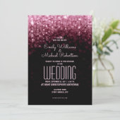 エレガントな結婚式のマルサラ ライト ボケ背景 招待状 (スタンド正面)