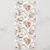 エレガントな結婚式のメニューカード メニュー (裏面)