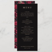 エレガントな結婚式のメニュー設計 メニュー (正面/裏面)