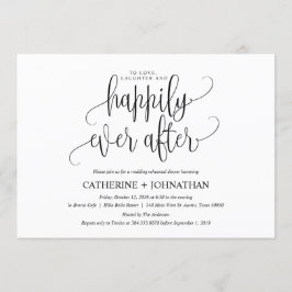 エレガントな結婚式のリハーサルの夕食の招待状カード 招待状