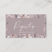 エレガントな結婚式のレジストリーカード エンクロージャーカード (裏面)