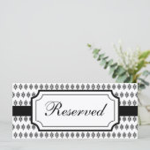 エレガントな結婚式の予約座席カードテーブルの看板 (スタンド正面)