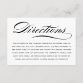 エレガントな結婚式の付箋カード エンクロージャーカード (裏面)