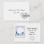 エレガントな結婚式の住所カードテンプレート 名刺 (正面/裏面)