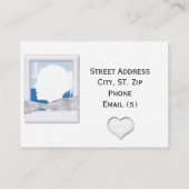 エレガントな結婚式の住所カードテンプレート 名刺 (裏面)