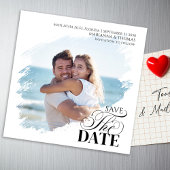 エレガントな結婚式の保存日フォトマグネット