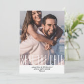エレガントな結婚式の保存QRコードフォトウェディング セーブザデート (スタンド正面)