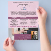 エレガントな結婚式の公式チラシ チラシ (手)