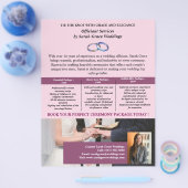 エレガントな結婚式の公式チラシ チラシ (シングル)