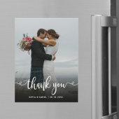 エレガントな結婚式の写真ありがとう磁気カード