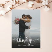 エレガントな結婚式の写真ありがとう磁気カード