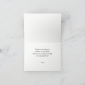 エレガントな結婚式の写真ありがとう サンキューカード (内部)