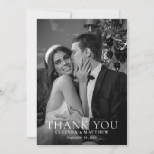 エレガントな結婚式の写真ありがとう サンキューカード (正面)