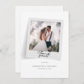エレガントな結婚式の写真ありがとう ノートカード (正面/裏面)