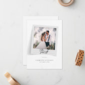 エレガントな結婚式の写真ありがとう ノートカード (正面/裏面インサイチュ)