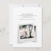 エレガントな結婚式の写真ありがとう ノートカード (裏面)