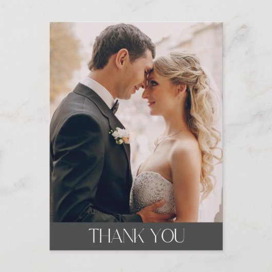 エレガントな結婚式の写真ありがとう ポストカード