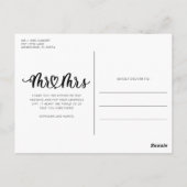 エレガントな結婚式の写真ありがとう ポストカード (裏面)