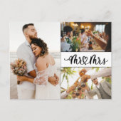 エレガントな結婚式の写真ありがとう ポストカード (正面)