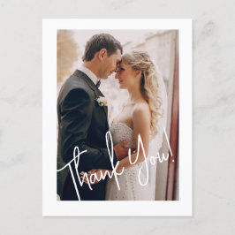 エレガントな結婚式の写真ありがとう ポストカード