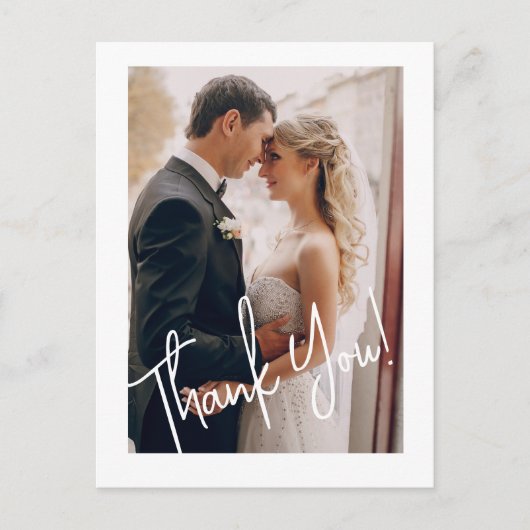エレガントな結婚式の写真ありがとう ポストカード (正面)
