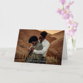 エレガントな結婚式の写真ありがとう 箔グリーティングカード (蘭)